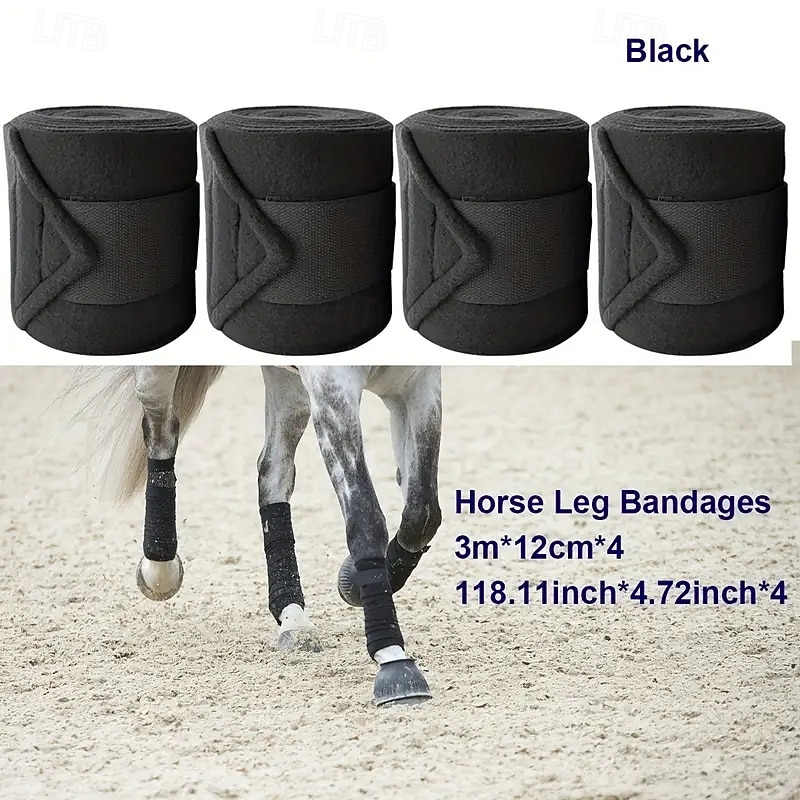 4-Pack Premium Polyester Horse Leg Bag - Suitable for Sports Gear and Equipment