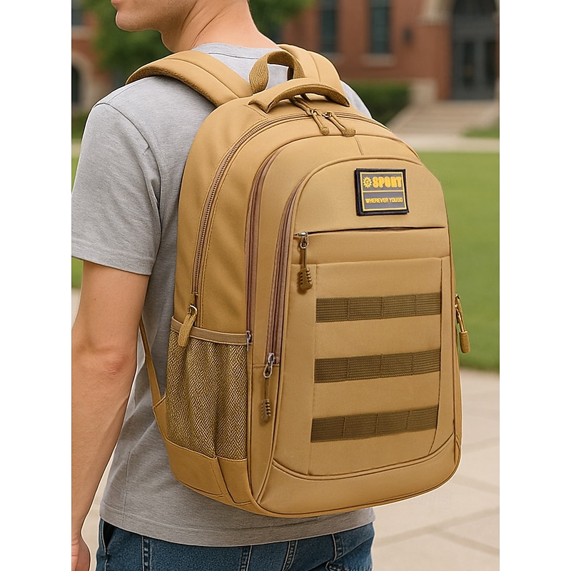 Men's Sports Backpack with Multiple Compartments and Mesh Side Pockets – Durable,Stylish,and Lightweight Daypack for Travel,School or Outdoor Activities