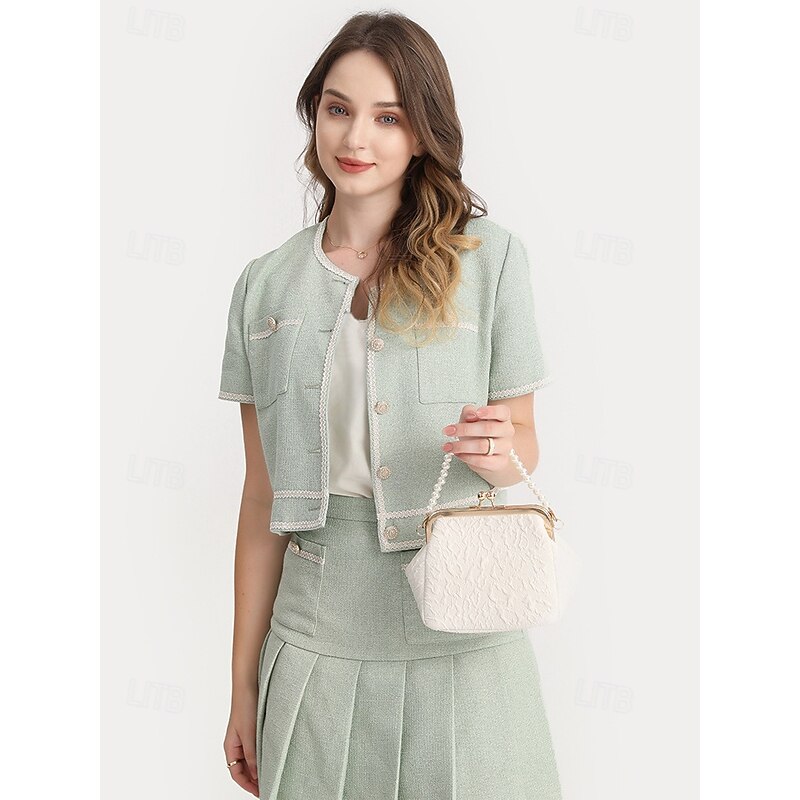 Women's Pearl Handle Vintage Clutch Purse – Elegant Textured Satin Crossbody Handbag for Weddings, Evening Parties and Formal Events2