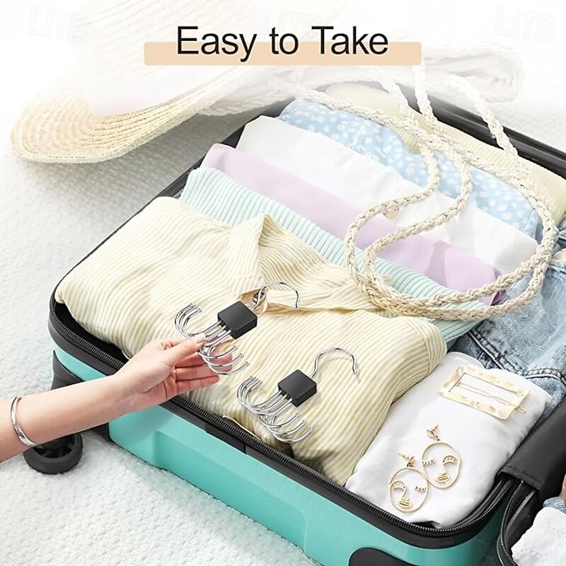 2 Pack Tank Top Hanger Bra Hangers for Closet Organizer Max 36 Storage Capacity Space Saving 360Rotatable Metal Bra Organizer Closet Organizers and Storage for Tank Top Bras Scarf Purse etc.3