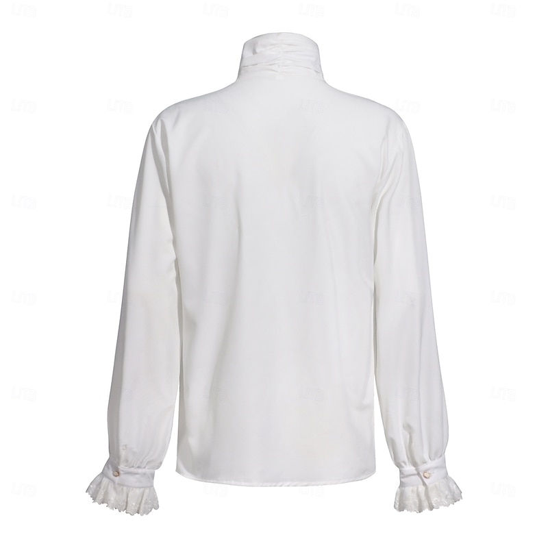 Retro Vintage Medieval Blouse / Shirt Vampire Fancy Dress Men's Pirate Royal Steampunk Masquerade Party & Evening Adults' Shirt2