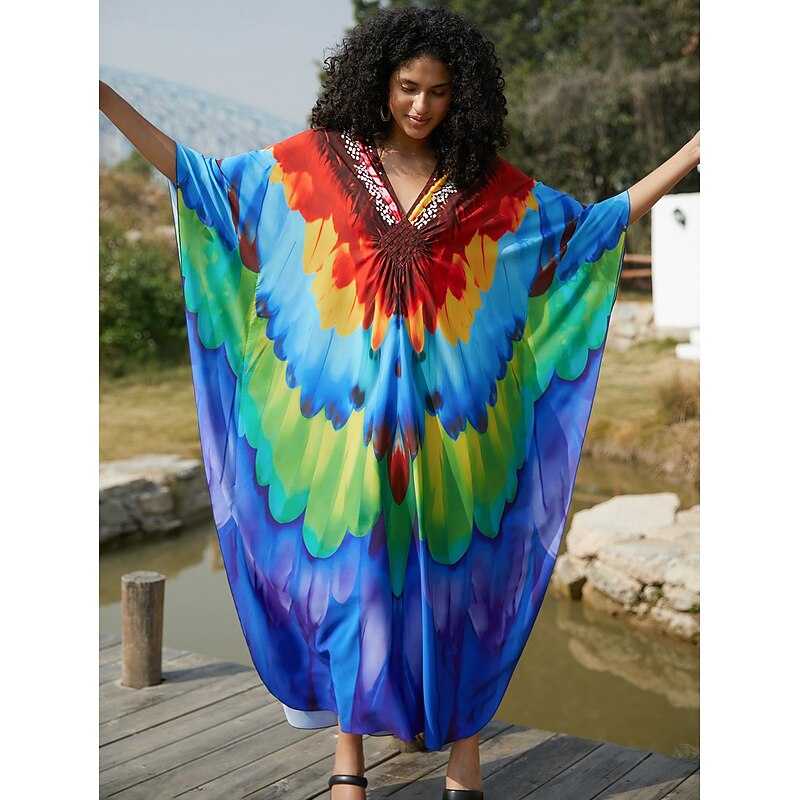 Halloween Dress Kaftan Pride Rainbow Casual Adults' Women's Halloween Carnival Pride Parade Pride Month Easy Halloween Costumes Dress Up3