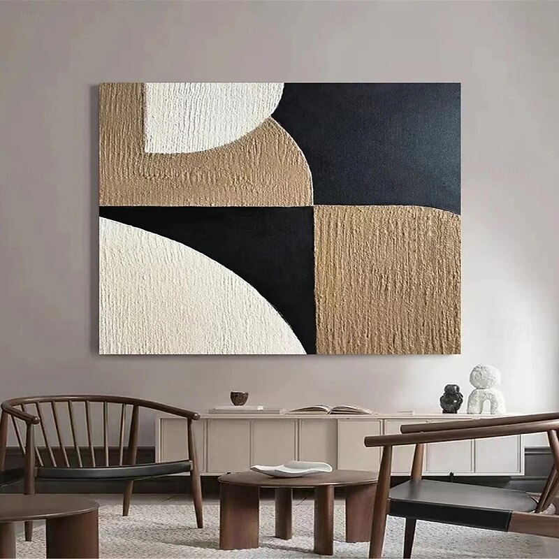 Large abstract oil painting hand painted Brown Black abstract oil painting handmade pattle knife textured painting modern office art for  living room wall decor artwork for paintings wall paintings3