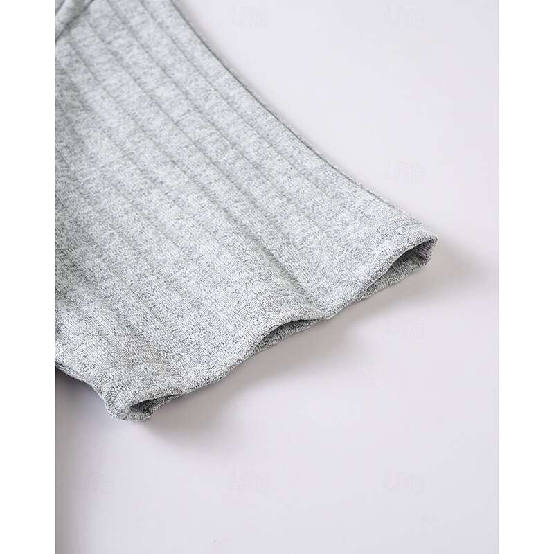 Men's T Shirt Tee Short Sleeve Shirt Tee Top Short Sleeve Crew Neck Summer Plain Fashion Designer Basic Ribbed Vacation Street Going out Black Red Light Grey Top Tee for Men4