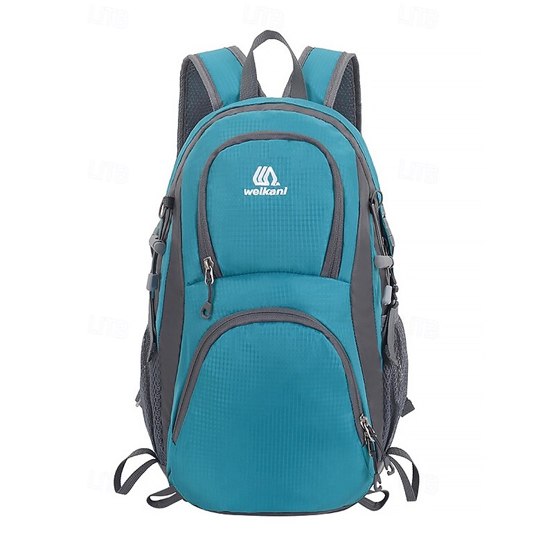 Men's Women's Backpack School Bag Bookbag Travel Backpack School Outdoor Daily Solid Color Oxford Cloth Nylon Large Capacity Waterproof Lightweight Zipper Lake blue Black Sky Blue2