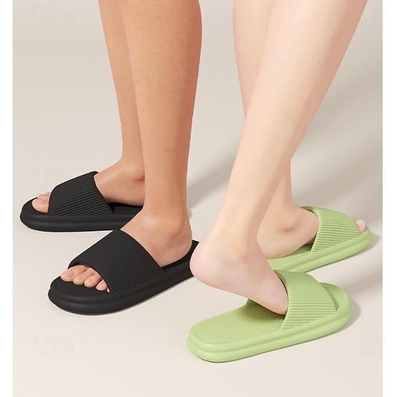 Cloud Slippers for Women and Men, Pillow House Slippers Shower Shoes Indoor Slides Bathroom Sandals, Ultimate Comfort, Lightweight, Thick Sole, Non-Slip, Easy to Clean4