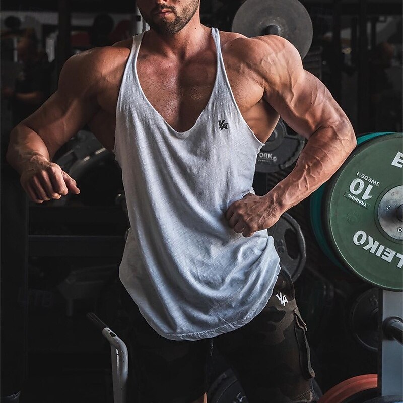 Men's Tank Top Vest Top Undershirt Sleeveless Shirt Sleeveless Crew Neck Summer Print Fashion Designer Basic Classic Vacation Street Going out Black White Yellow Top Tee for Men2