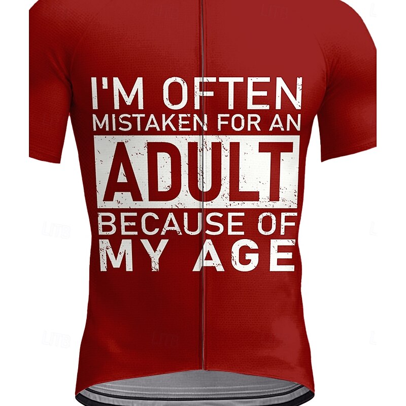 Men's Cycling Jersey Graphic Letter & Number Short Sleeve Bike Jersey Top with 3 Rear Pockets Sunscreen UV Resistant Quick Dry Reflective Strips Sports Wine Red Black Army Green Clothing Apparel3