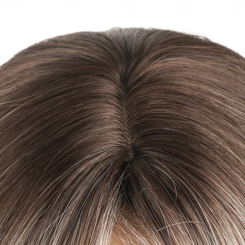 Synthetic Wig Wavy Deep Wave Layered Haircut Deep Parting Machine Made Wig 26 inch A1 Synthetic Hair Women's Middle Part Elastic Comfortable Blonde White3