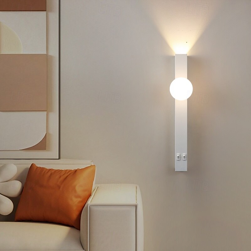 LED Wall Light Bedside Light Modern Nordic Style Flush Mount Wall Lights Living Room Bedroom Wall Light Metal 110-120V 220-240V