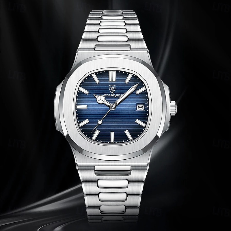 Women's and Men's Mechanical Watch, Casual Business, Shock Resistant, Luminous Date, 304 Stainless Steel Wristwatch