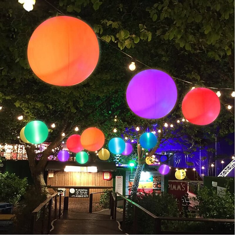 1 Pc 40cm Outdoor Solar Waterproof Inflatable Balloon Pool Light Courtyard Lawn Garden Pond Fountain Outdoor Party Landscape Atmosphere Light Floating Light4