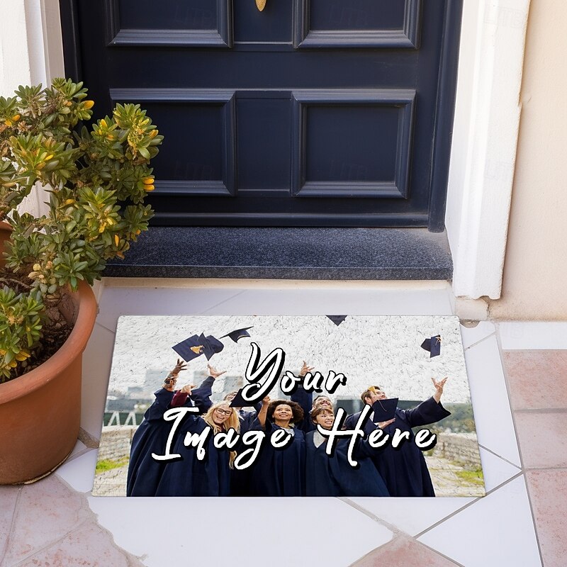 Custom Doormat Floor Mats Best Graduation Gift Washable Rugs Kitchen Mat Non-Slip Oil Proof Rug Indoor Outdoor Mat Bathroom Mat Entrance Rug Add Your Design Personalized Gift Custom Made2
