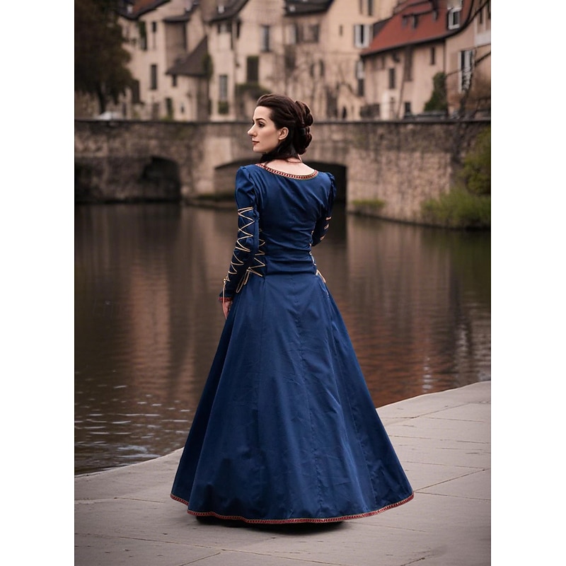 Medieval Renaissance Dress Viking Celtic Knight Fancy Dress Women's Viking Royal Halloween Carnival Masquerade Performance LARP Ren Faire Adults' Dress2