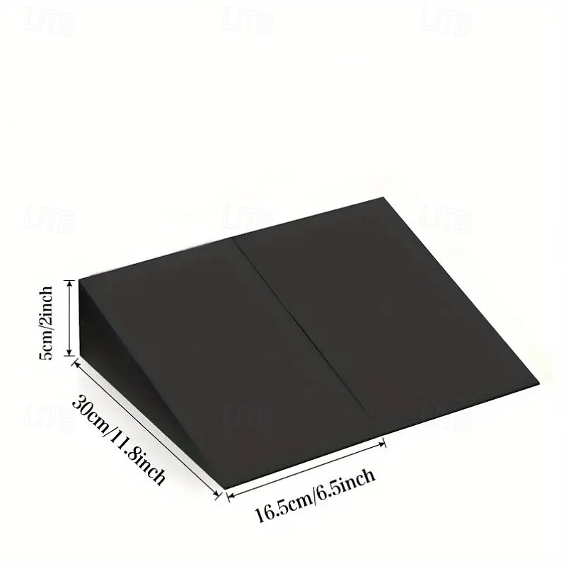 1 Pair Squat Wedge Blocks, Black EVA Slant Yoga Blocks for Balance and Flexibility, Calf Stretcher for Squats, Pilates, Push-Ups and Strength Training4