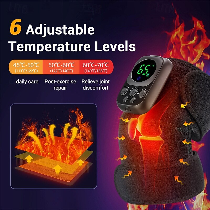 Electric Heating Knee Pad with Self Heating EMS and Wireless Remote Control for Knee Physiotherapy​3