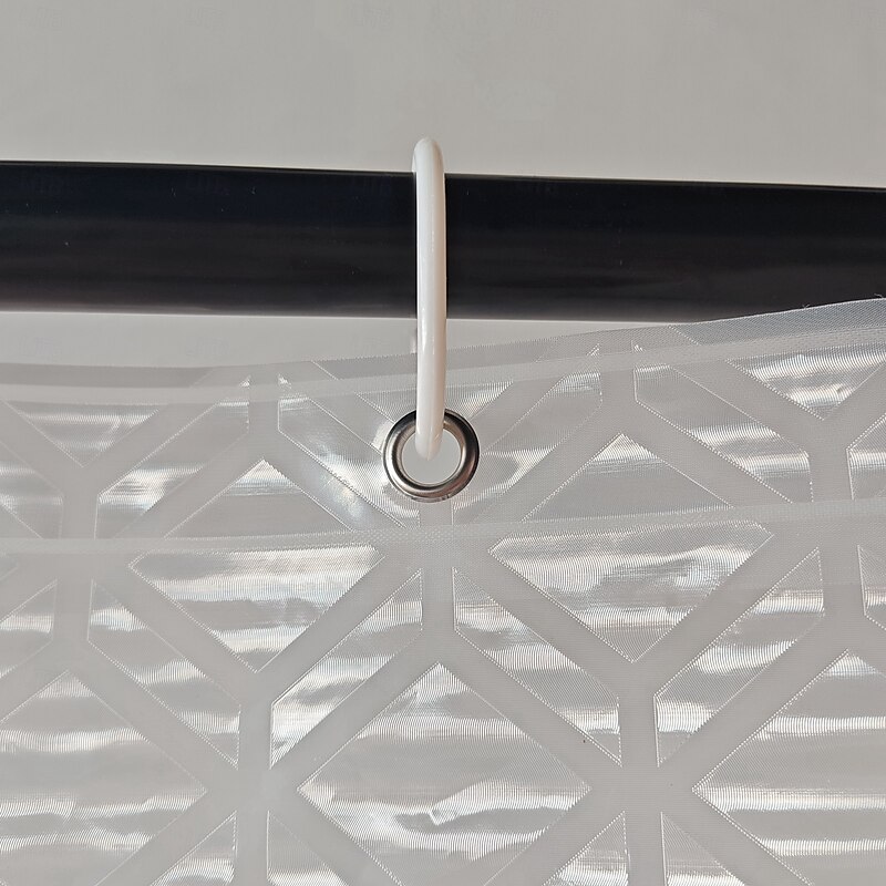 EVA Bathroom Shower Curtain Liner with Hooks, 180cm*180cm(70"*70")3D Frosted Heavy Duty Waterproof Shower Curtain Liner Thick Plastic2