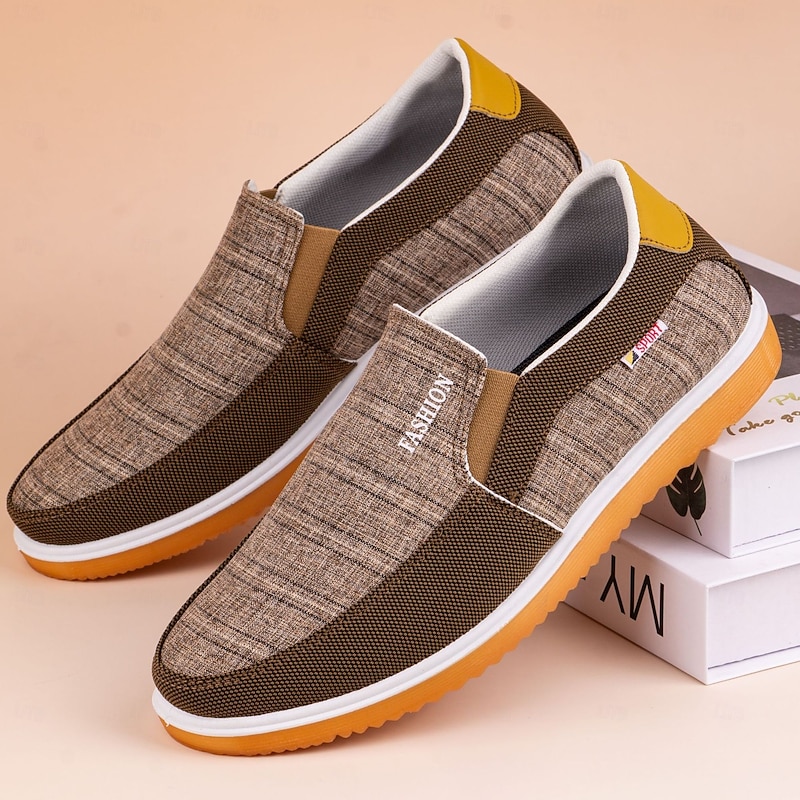 Men's Sport Style Slip-On Sneakers – Comfortable Mesh Casual Shoes for Walking, Streetwear and Leisure Activities3