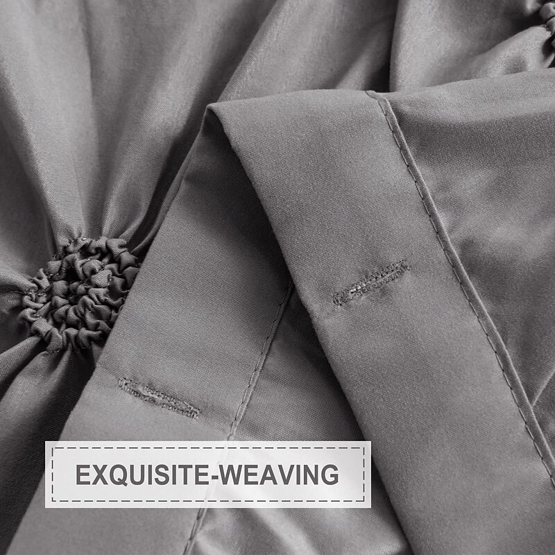 Shower Curtain Sets with Rugs Pinched Pleat Farmhouse Shower Curtain Elegant Decor Set with 12 Hooks for Bathroom Standard Dark Grey Blue White3