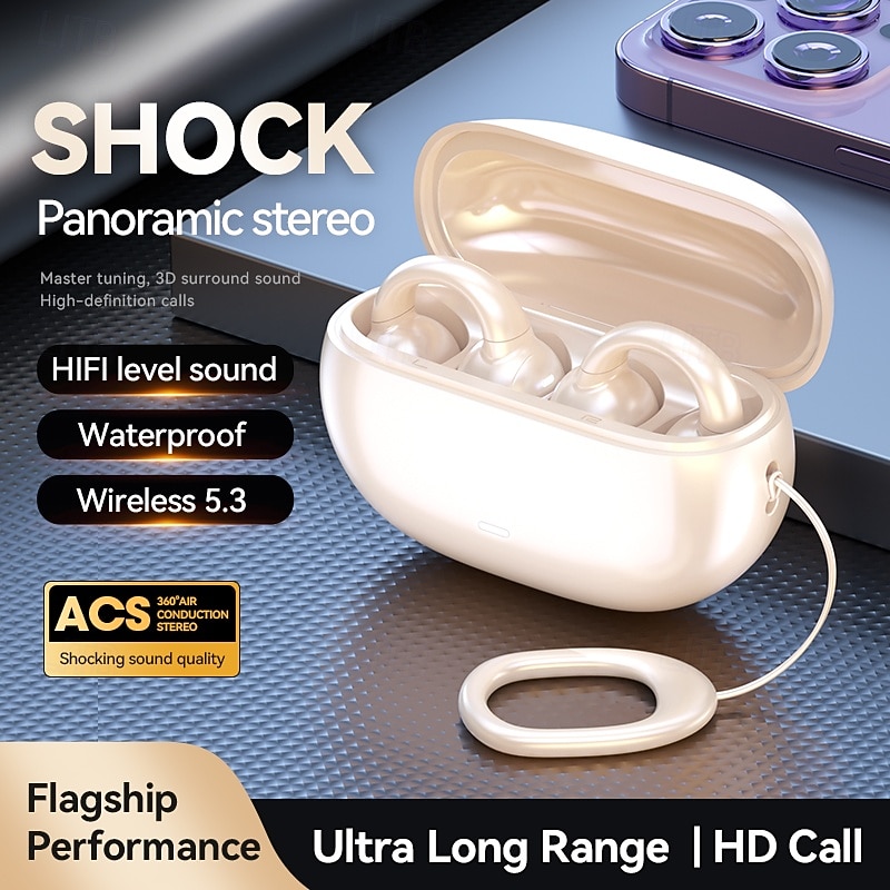 m55 True Wireless Headphones TWS Earbuds Ear Hook Bluetooth 5.3 with Charging Box Long Battery Life for Fitness3