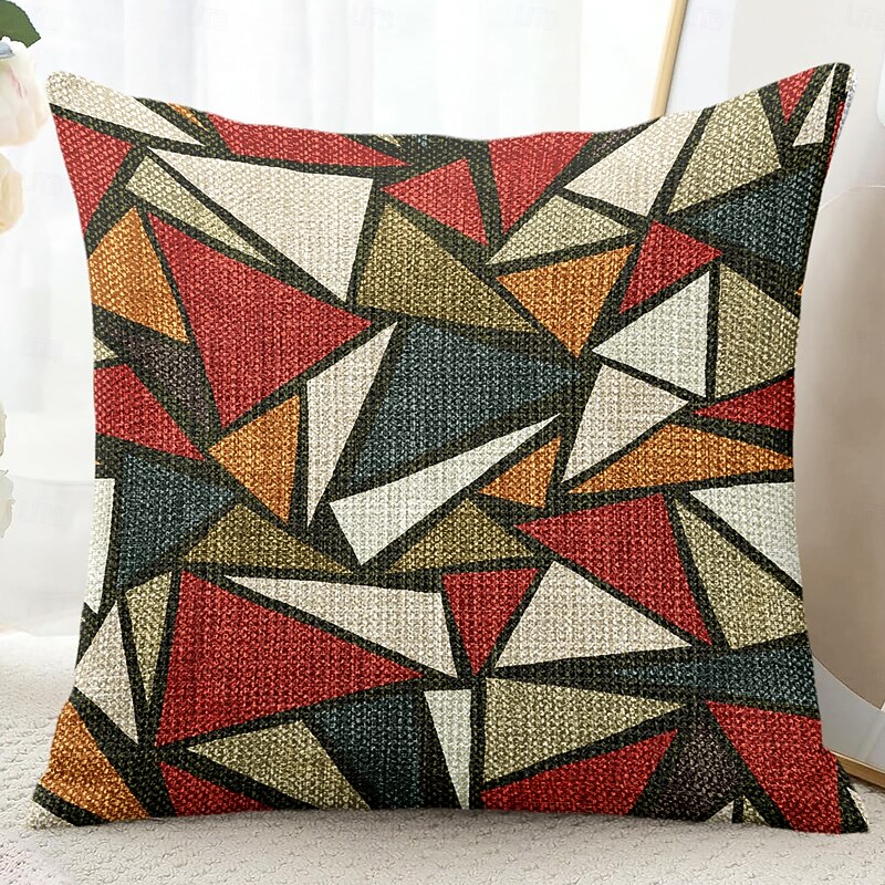 Geometric Pattern Decorative Toss Pillows Cover 1PC Soft Square Couch Cushion Case Pillowcase for Bedroom Livingroom Sofa Chair3