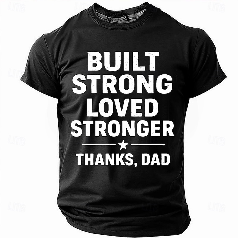 Men's Funny Slang Father T Shirt Short Sleeve T shirt 3D Print Crew Neck Shirt Fashion Daily Basic Street Casual Daily Black White Red Summer Spring All Seasons Clothing Apparel S M L XL XXL XXXL3