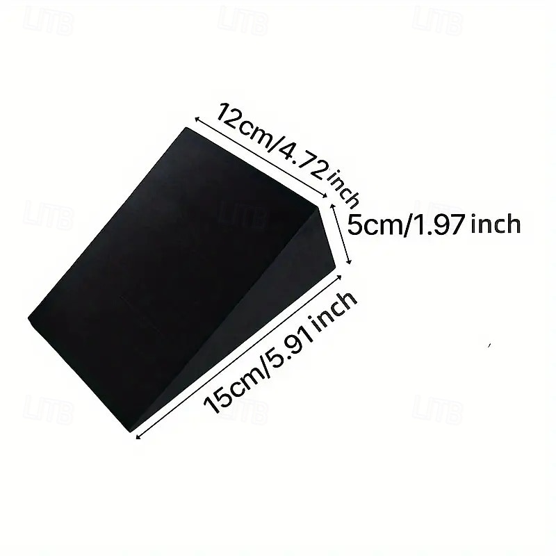 1 Pair Soft EVA Wedge Yoga Blocks, Black Foam Slant Blocks for Wrist Support, Balance, Stretching, Pilates, Squats, Push-Ups and Fitness Training4