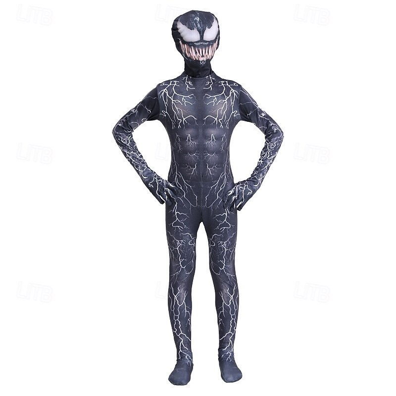 Superhero Venom Jumpsuit Bodysuits Onesie Costume Party Cosplay Movie Cosplay for Men's Boys Kid's Adults' Halloween Carnival Event / Party3