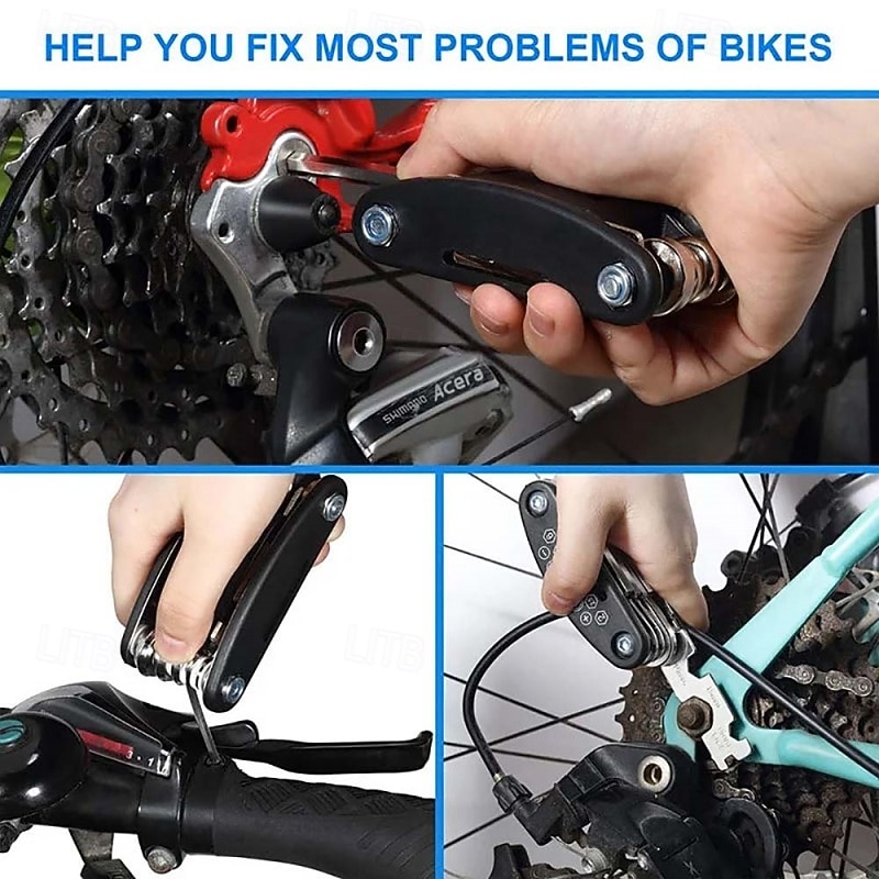 16 in 1 Portable Bicycle Repair Tools Kit Hex Wrench Nut Tire Screwdriver Motorcycle Bicycle Repair Tools4