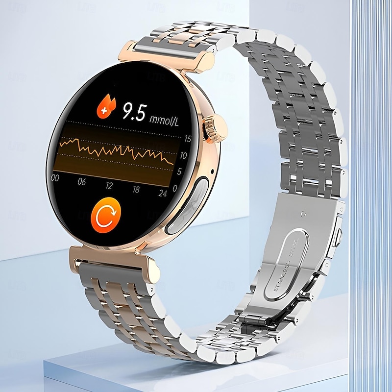 Women's AMOLED Smart Watch: 1.28” Display with ECG, PPG & Comprehensive Health Monitoring