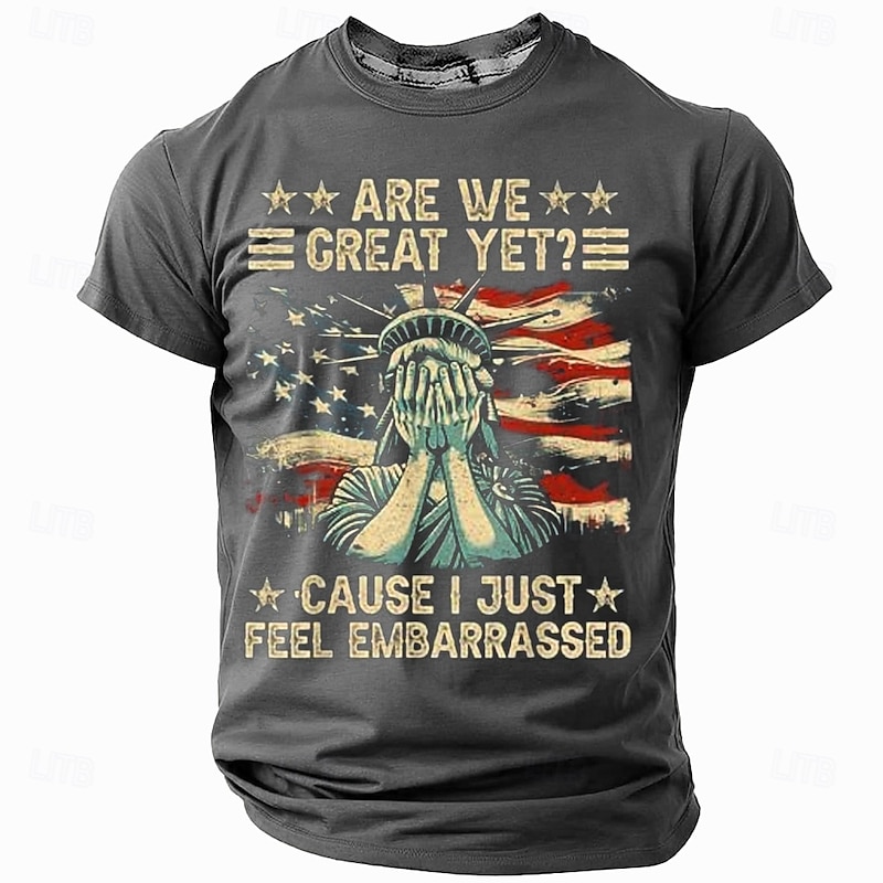 Patriotic T Shirts For Men Flag American US Flag T Shirt Short Sleeve T shirt 3D Print Crew Neck Shirt Fashion Daily Basic Street Casual Daily Black Green Summer Spring All Seasons Clothing2