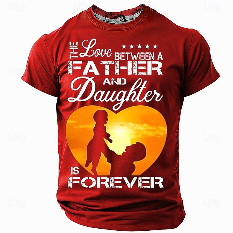 Father Daughter Love Mens Green Short Sleeve T-Shirt - Forever Family Bond Tee