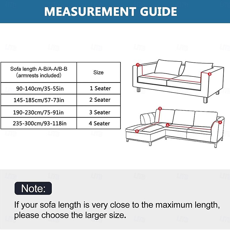 Slipcover Couch Cover with Skirt, High Elastic Durable Sofa Slipcovers Luxurious Machine Washable Furniture Protector2