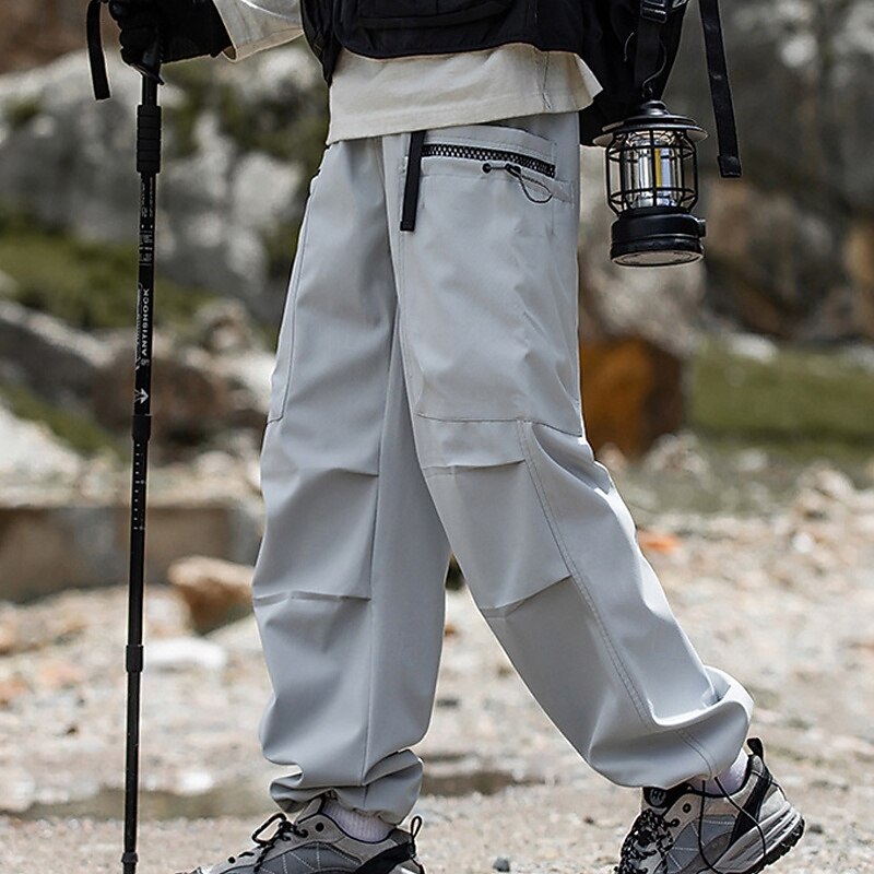 Men's Cargo Pants Hiking Pants Trousers Tactical Pants Military Outdoor Regular Fit Waterproof Quick Dry Pants / Trousers Drawstring Elastic Waist Black White Hunting Climbing Camping / Hiking3