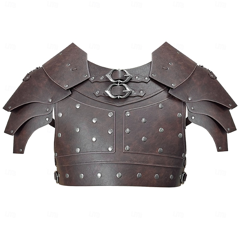 Retro Vintage Medieval Renaissance Armor Pirate Warrior Viking Rivet Solid Color Fancy Dress Men's Viking Halloween Carnival Masquerade Carnival Halloween Masquerade Adults' Shoulder Armor