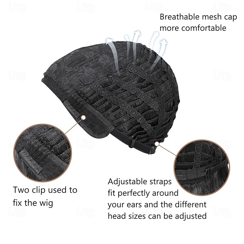 Wigs for Women Wavy Short Black Wig with Bangs Curly Bob Wig Shoulder Length Women's Wigs Synthetic Heat Resistant Fiber Wigs for Daily Party Use4