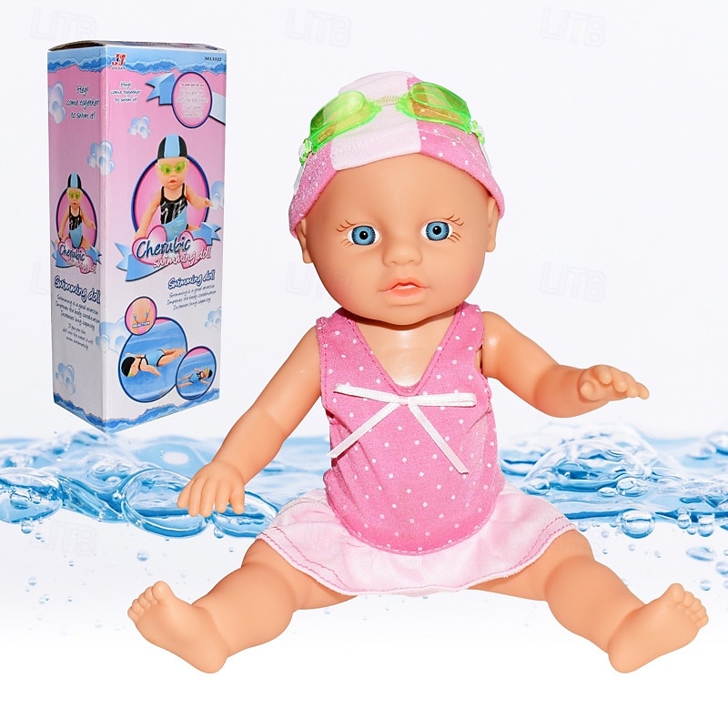 Waterproof Swimmer Doll Backstroke Swimming Electric Water Baby for Poolfor Pools/Bathroom Play