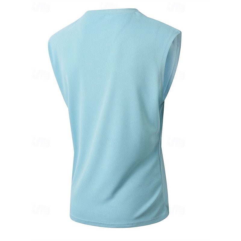 Men's Waffle Tee Tank Top Vest Top Undershirt Sleeveless Crew Neck Summer Plain Fashion Designer Basic Classic Vacation Street Going out Black White Pink Top Tee for Men3