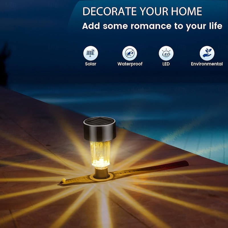 Outdoor Lights Pool Lights for Above Ground Pools Waterproof Frame Pool Decoration Energy Saving LED Pool Solar Lights Warm White / White /Multi Light at Night Decor for Frame Swimming Pools Trampoline2