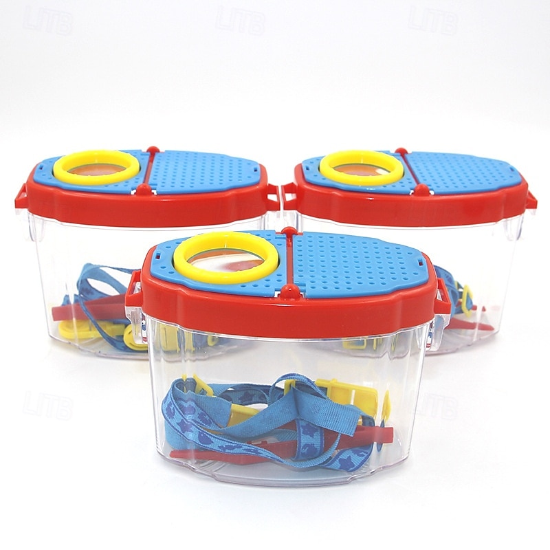 Children's Outdoor Transparent Hand-Held Insect Box Magnifying Glass Small Insect Feeding Observation Box Educational Toy3