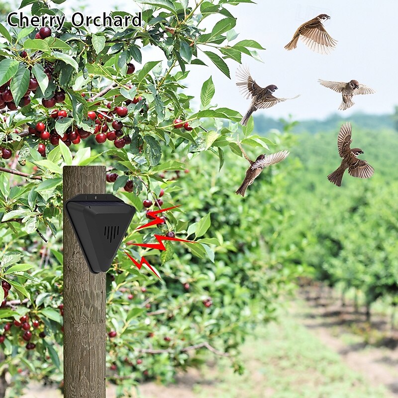 Solar Bird Repeller with Sound & Light Alarm for Orchards, Fish Ponds & Rice Fields – Deterrent for Birds & Animals4