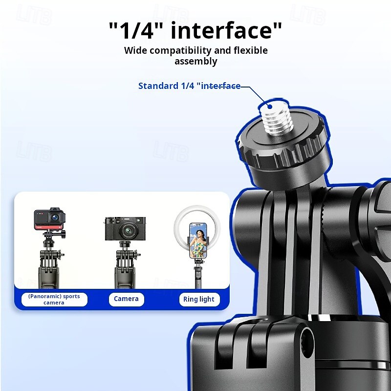 Cell Phone Selfie Stick Tripod, with Wireless Remote, Portable, Retractable, Aluminum Alloy, for iPhone, Samsung and Other Smartphones4