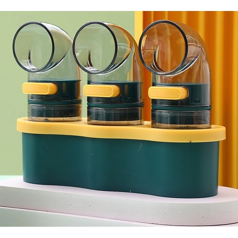 Salt Pepper Shaker Set - Salt Shakers for Camping, Picnics, Outdoor Activities, Kitchen Lunch Boxes, and Travel. Sealed and Controlled Salt and Pepper Dispensers for Healthy Cooking