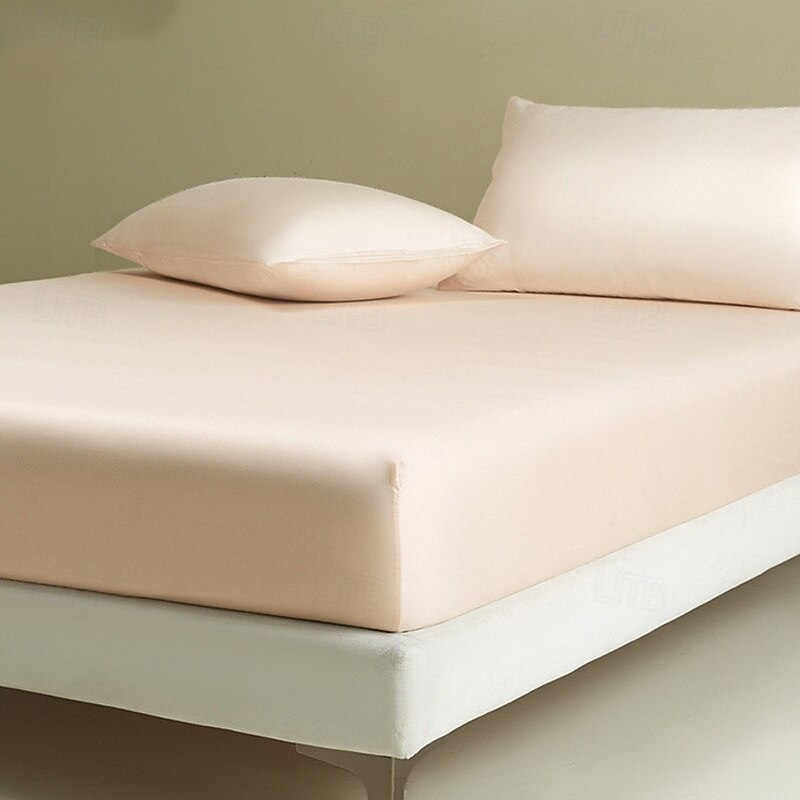 Tencel Bed Sheet Single Piece Summer Cool Ice Silk Mattress Protector Full Package Non-slip Bed Cover Bed Sheet Set3