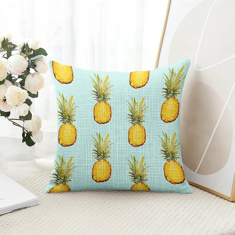 Summer Print Decorative Toss Pillows Cover 1PC Soft Square Couch Cushion Case Pillowcase for Bedroom Livingroom Sofa Chair4