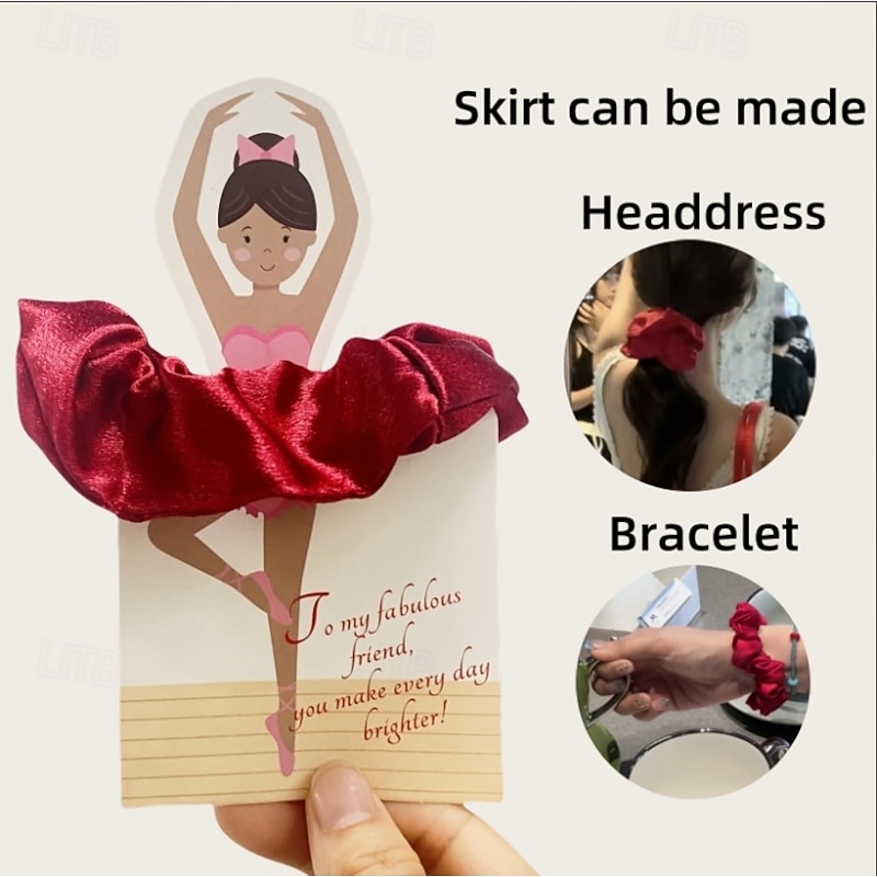 Ballet dancer greeting card, ballet dancer skirt headband to give to friends, lovers, mothers greeting card, Mother's Day3