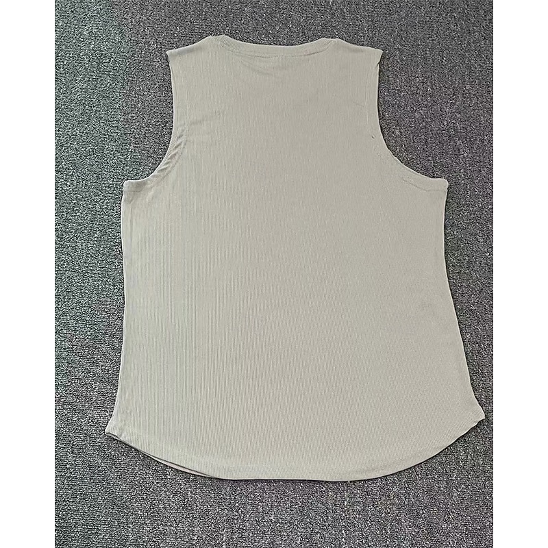 Men's Tank Top Vest Top Undershirt Sleeveless Shirt Sleeveless Crew Neck Summer Plain Fashion Designer Basic Classic Vacation Street Going out Black Light Grey Dark Gray Top Tee for Men2