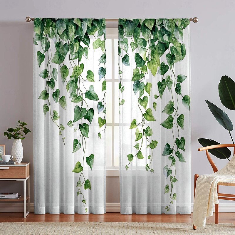 The 2-piece set of plant and floral art painting patterns for window decoration and screens can be used for privacy protection and room decoration in bedrooms as well as for kitchens cafes living r