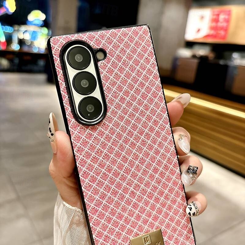 Phone Case For Samsung Galaxy Z Fold 7 Z Fold 6 Z Fold 5 Z Fold 4 Z Fold 3 Back Cover Shockproof Retro TPU PU Leather3