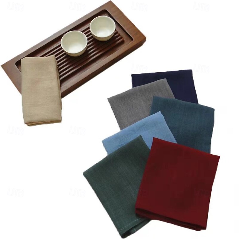 Cotton And Linen Napkins, Cloth For Wine Glasses, Kitchen Towels, Placemats, Kitchen Food Background Cloth4